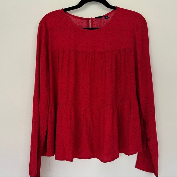 GAP | Print Tiered Top | Long Sleeve Blouse - Picture 1 of 6